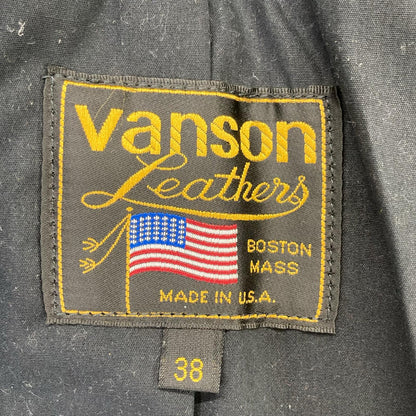 VANSON 范森 83145A 03 黑色 单排扣机车夹克 美国 夹克 38