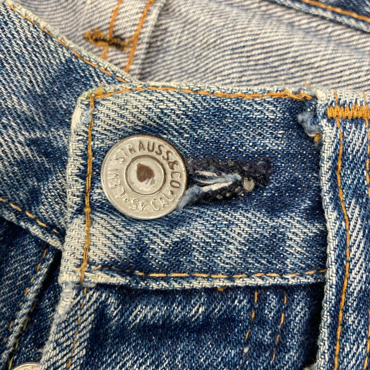 LEVI'S リーバイス 66前期 ブルー ボタン裏6 ポケット裏シングル スモールe ボタンフライデニムパンツ ボトムス