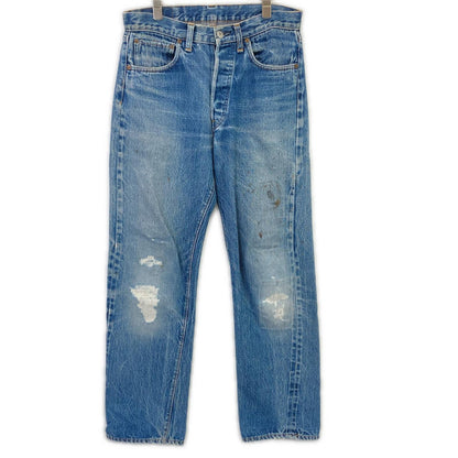 LEVI'S リーバイス 66前期 ブルー ボタン裏6 ポケット裏シングル スモールe ボタンフライデニムパンツ ボトムス