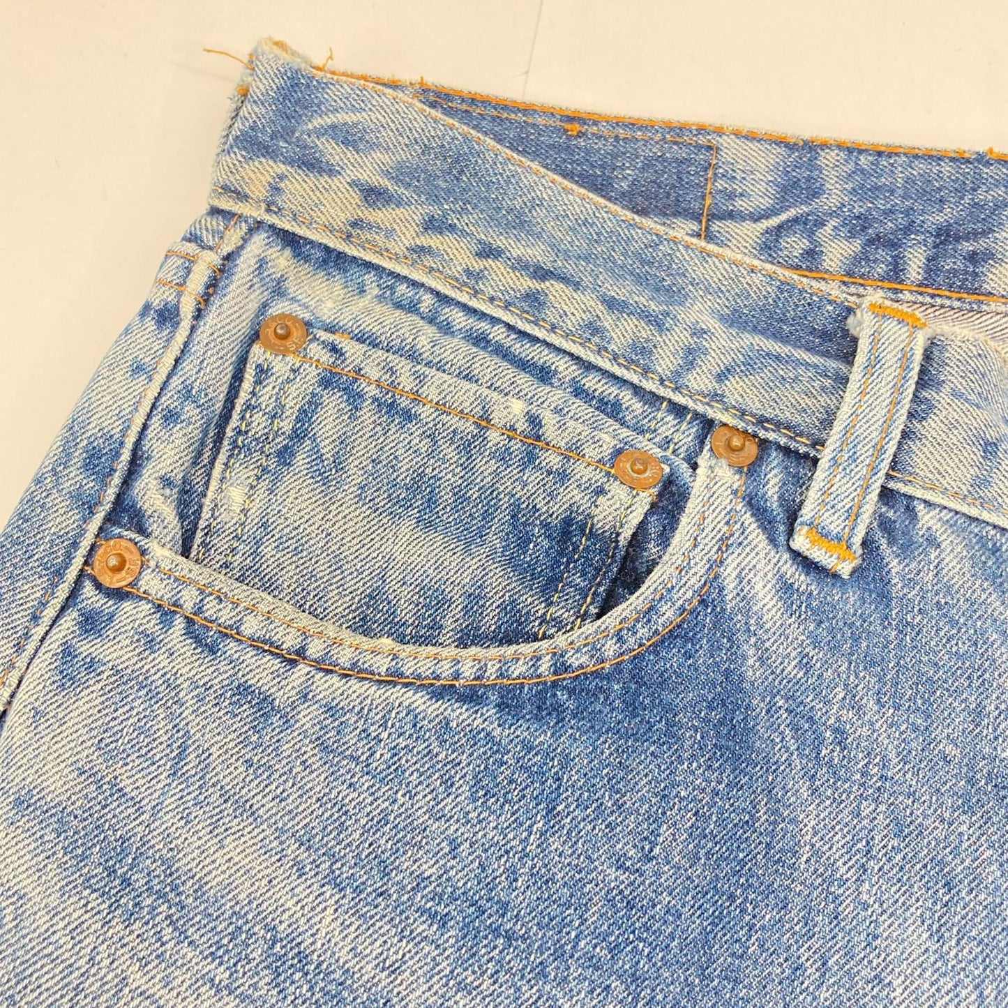 LEVI'S リーバイス 66前期 ブルー ボタン裏6 ポケット裏シングル スモールe ボタンフライデニムパンツ ボトムス