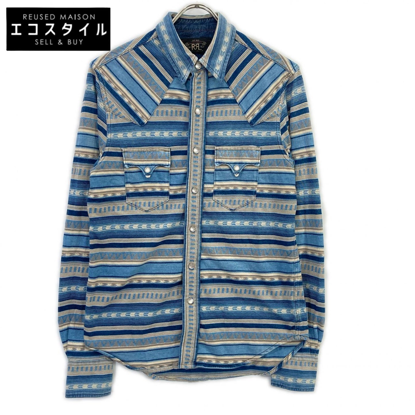 RRL ダブルアールエル 782911250001 ブルー系 バッファローウエスタンシャツ トップス