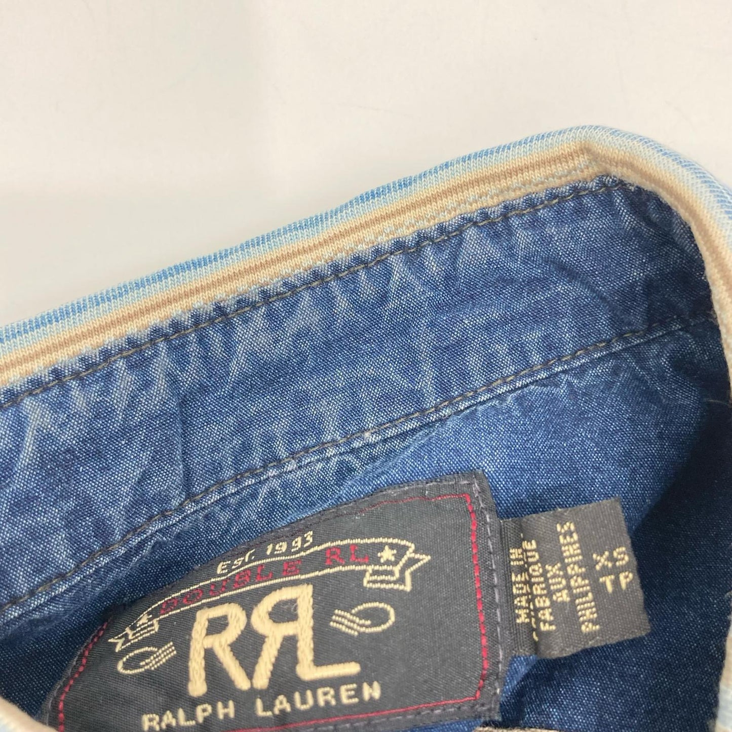 RRL ダブルアールエル 782911250001 ブルー系 バッファローウエスタンシャツ トップス