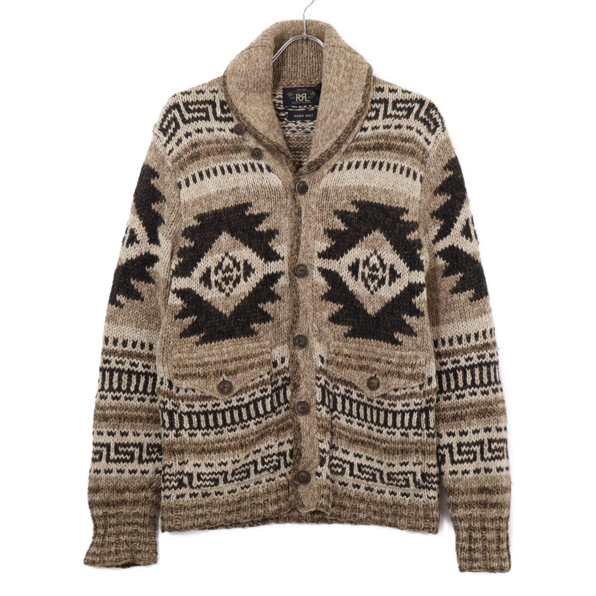 RRL ダブルアールエル 【国内正規】782911229001 ネイティブ柄 カウチンハンド ショールカラー ニットカーディガン/ ジャケット