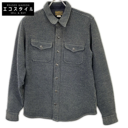 RRL 双R标 782929520001 灰色 条纹 沙滩布衬衫夹克 夹克 XS