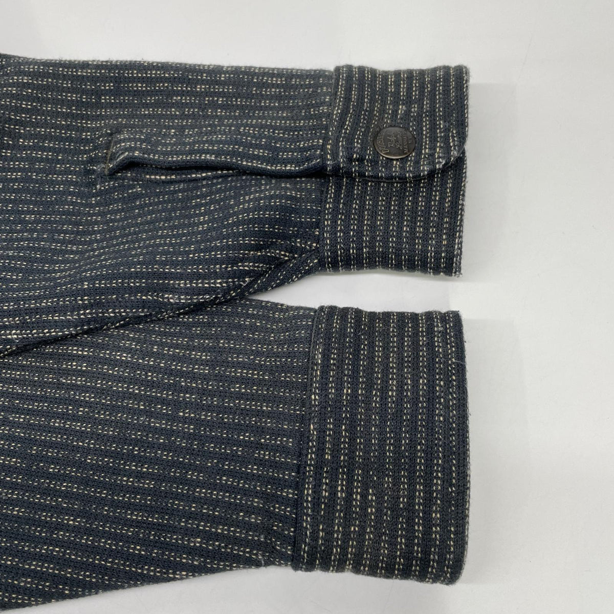 RRL 双R标 782929520001 灰色 条纹 沙滩布衬衫夹克 夹克 XS