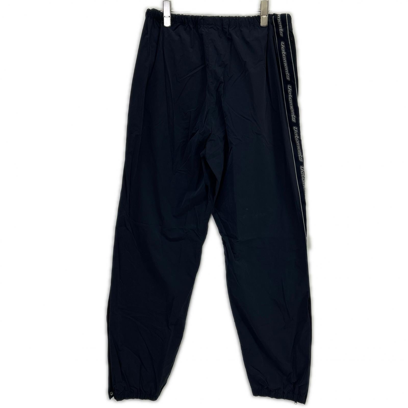 VETEMENTS ヴェトモン ネイビー MSS18PA27 サイドライントラックナイロンパンツ ボトムス