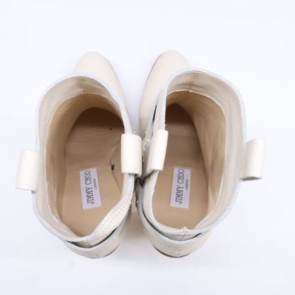 【美品】86877-009 高跟踝靴 38 1/2 女式