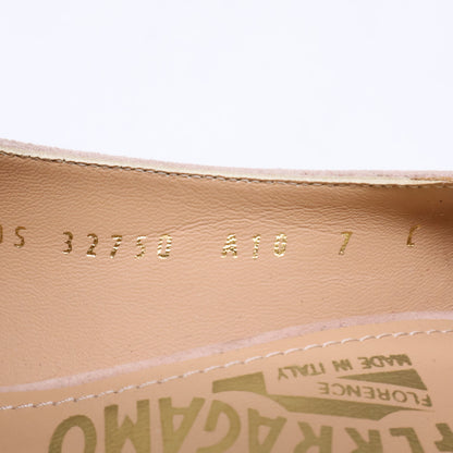 Salvatore Ferragamo サルヴァトーレフェラガモ 【美品】32750 A10 リボン スエード ポインテッドトゥ パンプス シューズ
