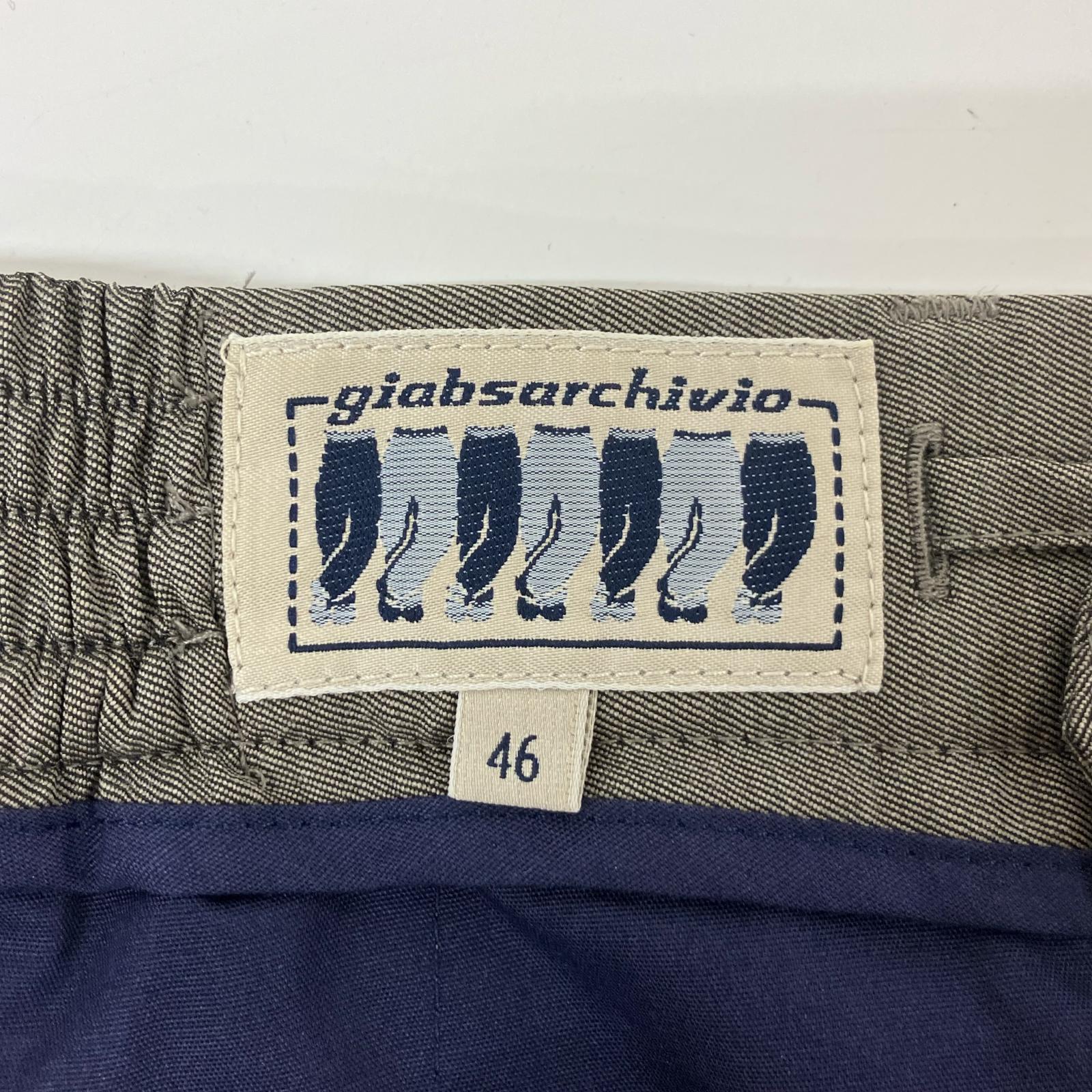 giab's ARCHIVIO bespoke MASACCIO ring brown 3G Shaka Wool No-Pleat Trousers Bottoms
