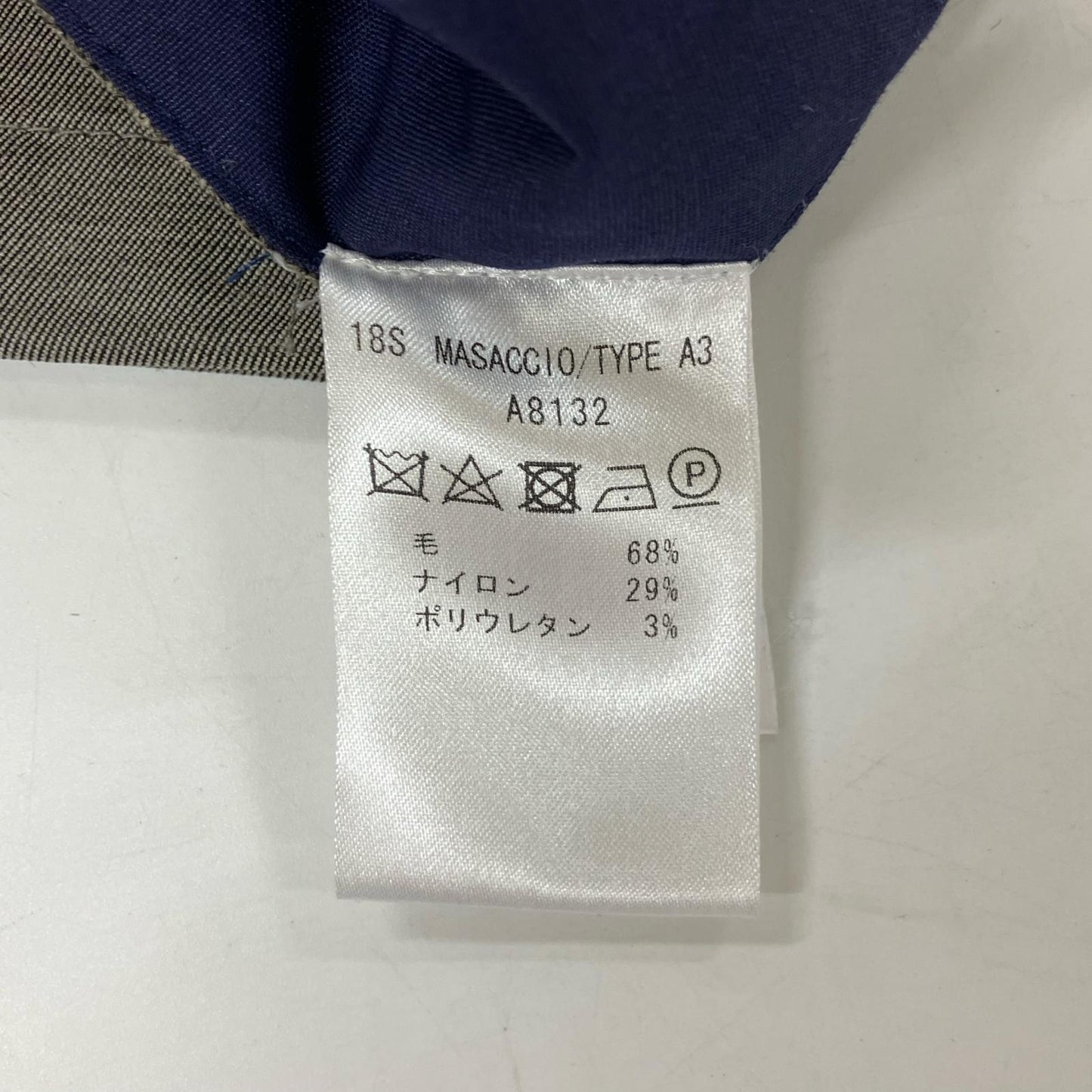 giab's ARCHIVIO bespoke MASACCIO ring brown 3G Shaka Wool No-Pleat Trousers Bottoms