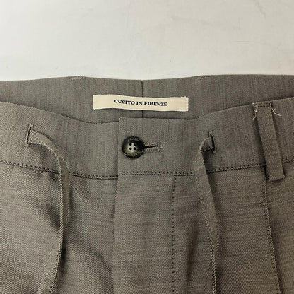 giab's ARCHIVIO bespoke MASACCIO ring brown 3G Shaka Wool No-Pleat Trousers Bottoms