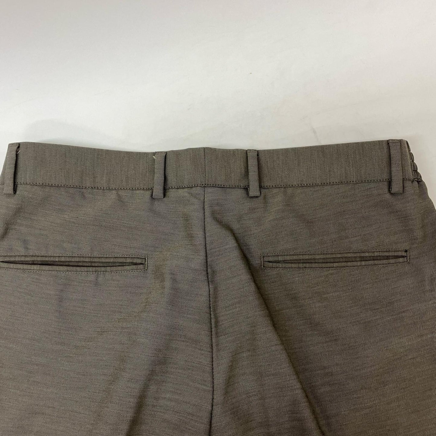 giab's ARCHIVIO bespoke MASACCIO ring brown 3G Shaka Wool No-Pleat Trousers Bottoms