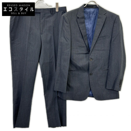 BURBERRY BLACK LABEL Charcoal Gray D1H31-608-07 Stripe Wool Suit Set-up 38/38