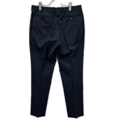 BURBERRY BLACK LABEL バーバリーブラックレーベル ﾁｬｺｰﾙｸﾞﾚｰ D1H31-608-07 ｽﾄﾗｲﾌﾟ ｳｰﾙ ｽｰﾂ スーツ セットアップ 38/38