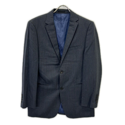 BURBERRY BLACK LABEL バーバリーブラックレーベル ﾁｬｺｰﾙｸﾞﾚｰ D1H31-608-07 ｽﾄﾗｲﾌﾟ ｳｰﾙ ｽｰﾂ スーツ セットアップ 38/38