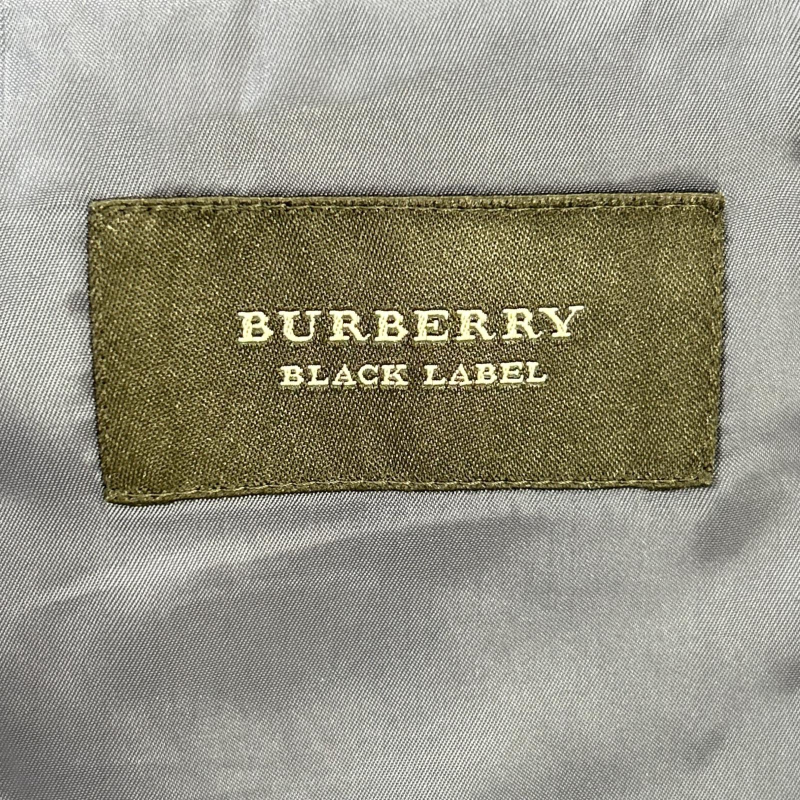 BURBERRY BLACK LABEL バーバリーブラックレーベル ﾁｬｺｰﾙｸﾞﾚｰ D1H31-608-07 ｽﾄﾗｲﾌﾟ ｳｰﾙ ｽｰﾂ スーツ セットアップ 38/38