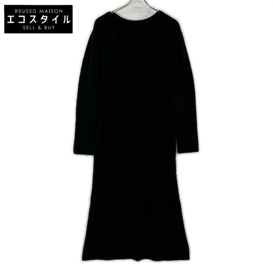 Plage Plage black 25-040-922-2030 alpaca blend knit dress dress 38