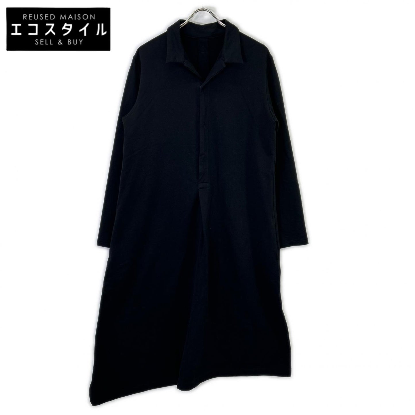Y's Black YM-T12-673 High-Gauge French Terry Dress