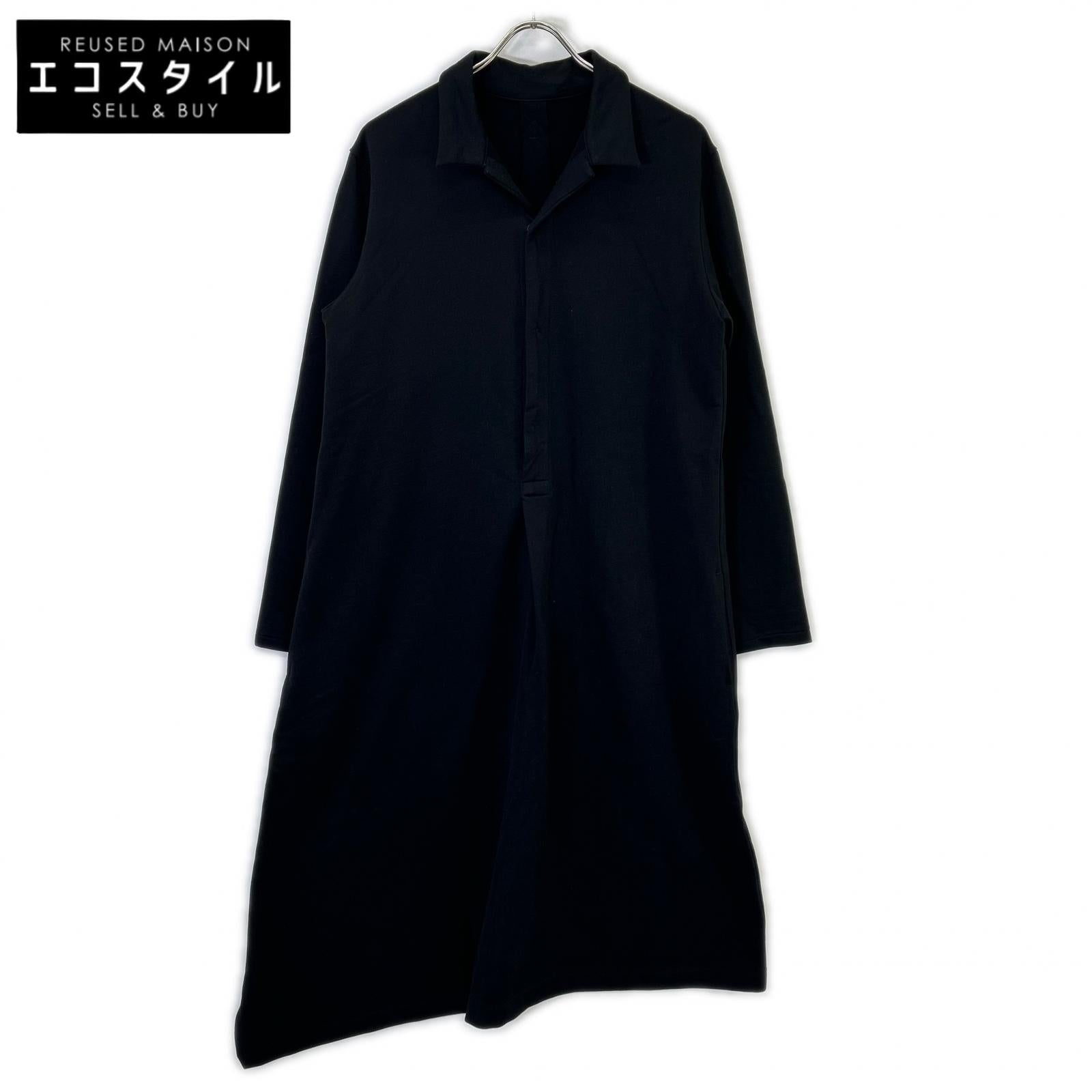 Y's Black YM-T12-673 High-Gauge French Terry Dress