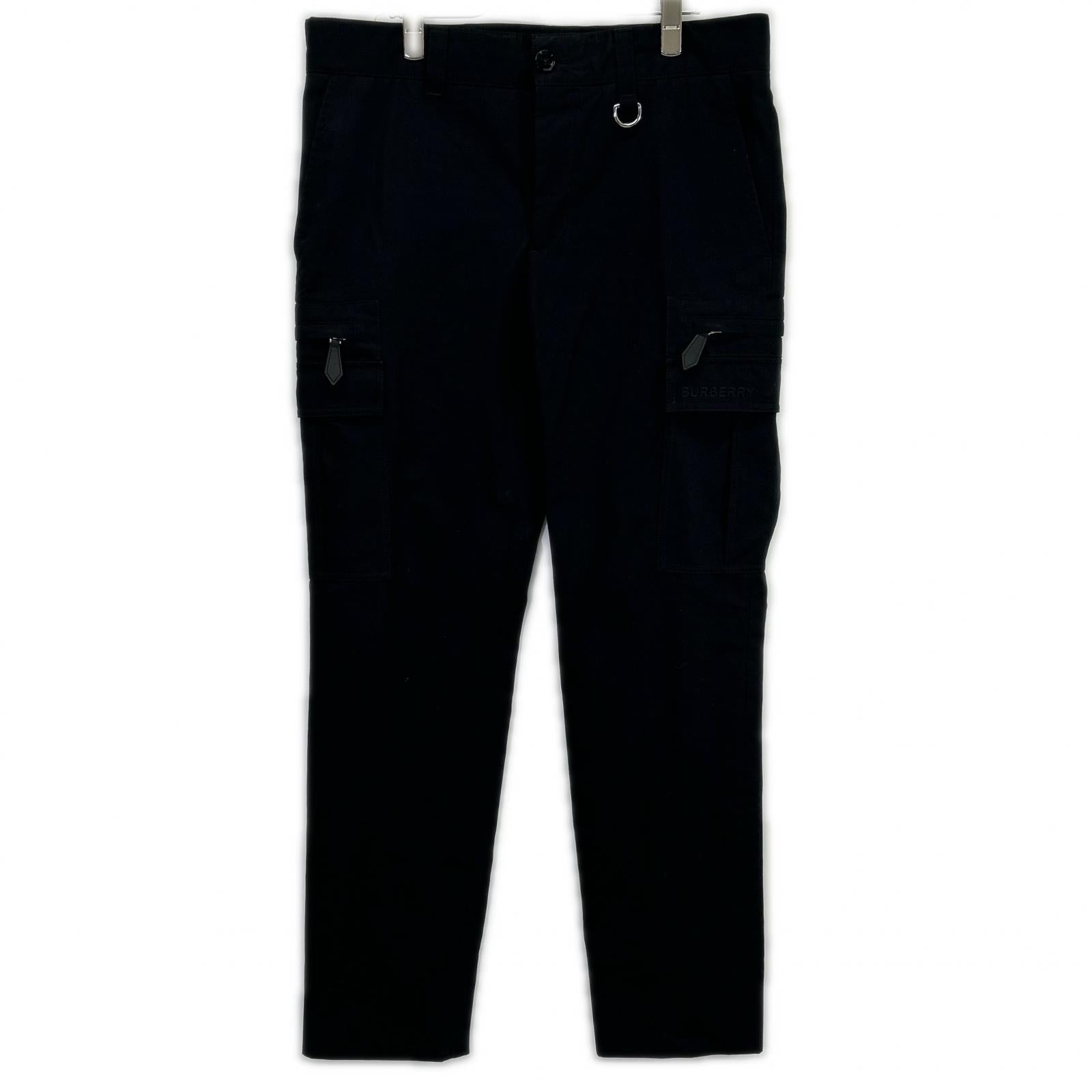 BURBERRY Black 8047029 Cotton Twill Cargo Tapered Pants Bottoms