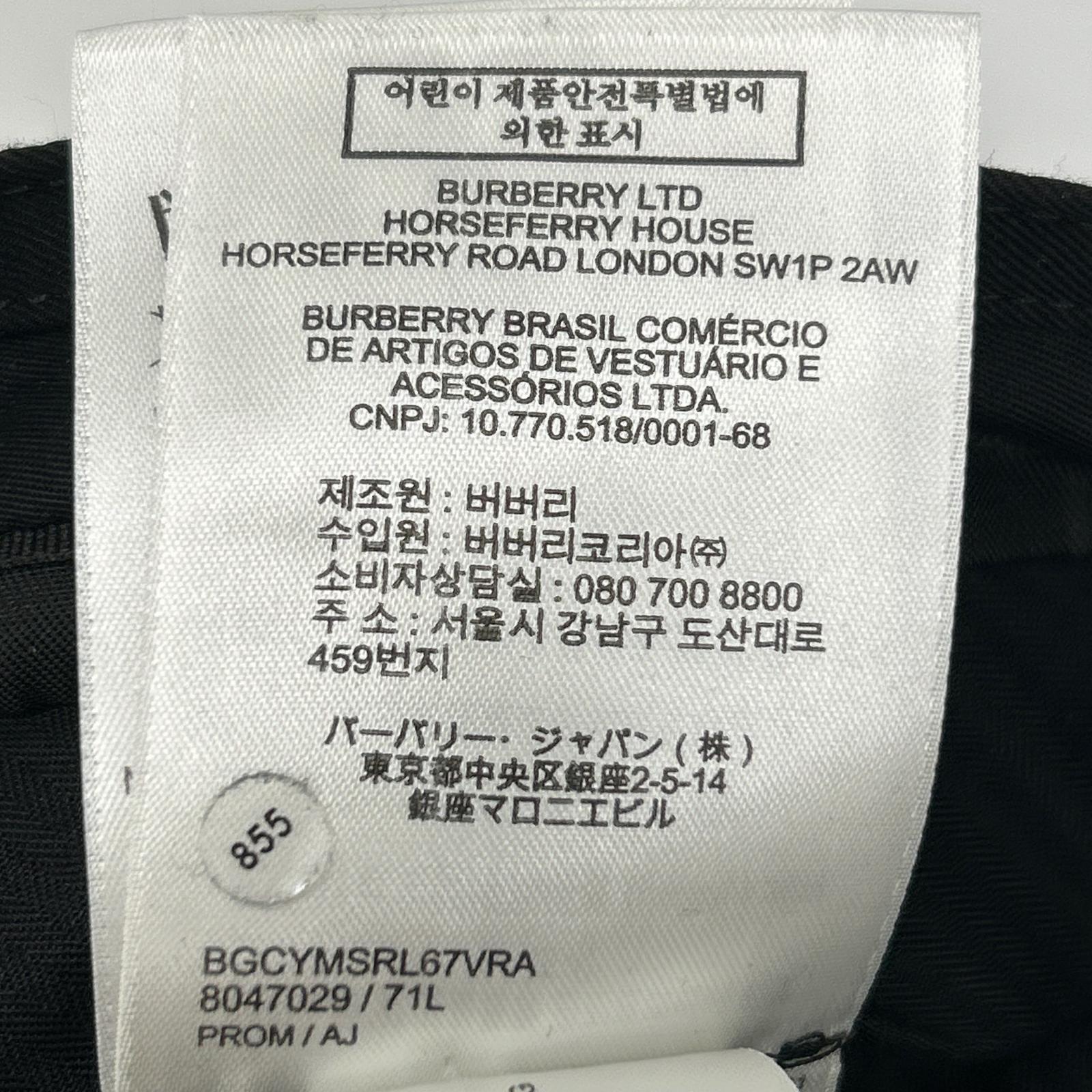 BURBERRY Black 8047029 Cotton Twill Cargo Tapered Pants Bottoms