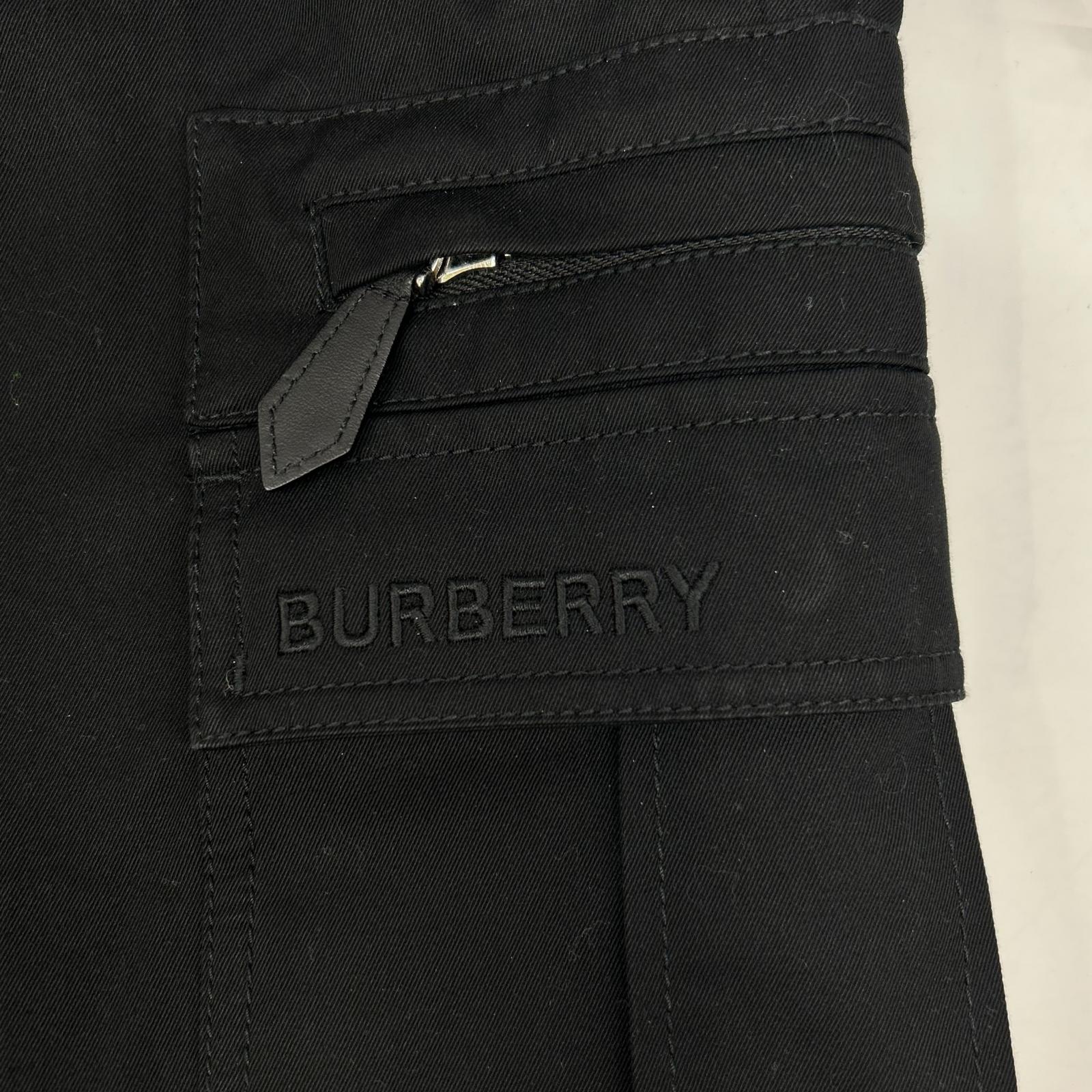 BURBERRY Black 8047029 Cotton Twill Cargo Tapered Pants Bottoms
