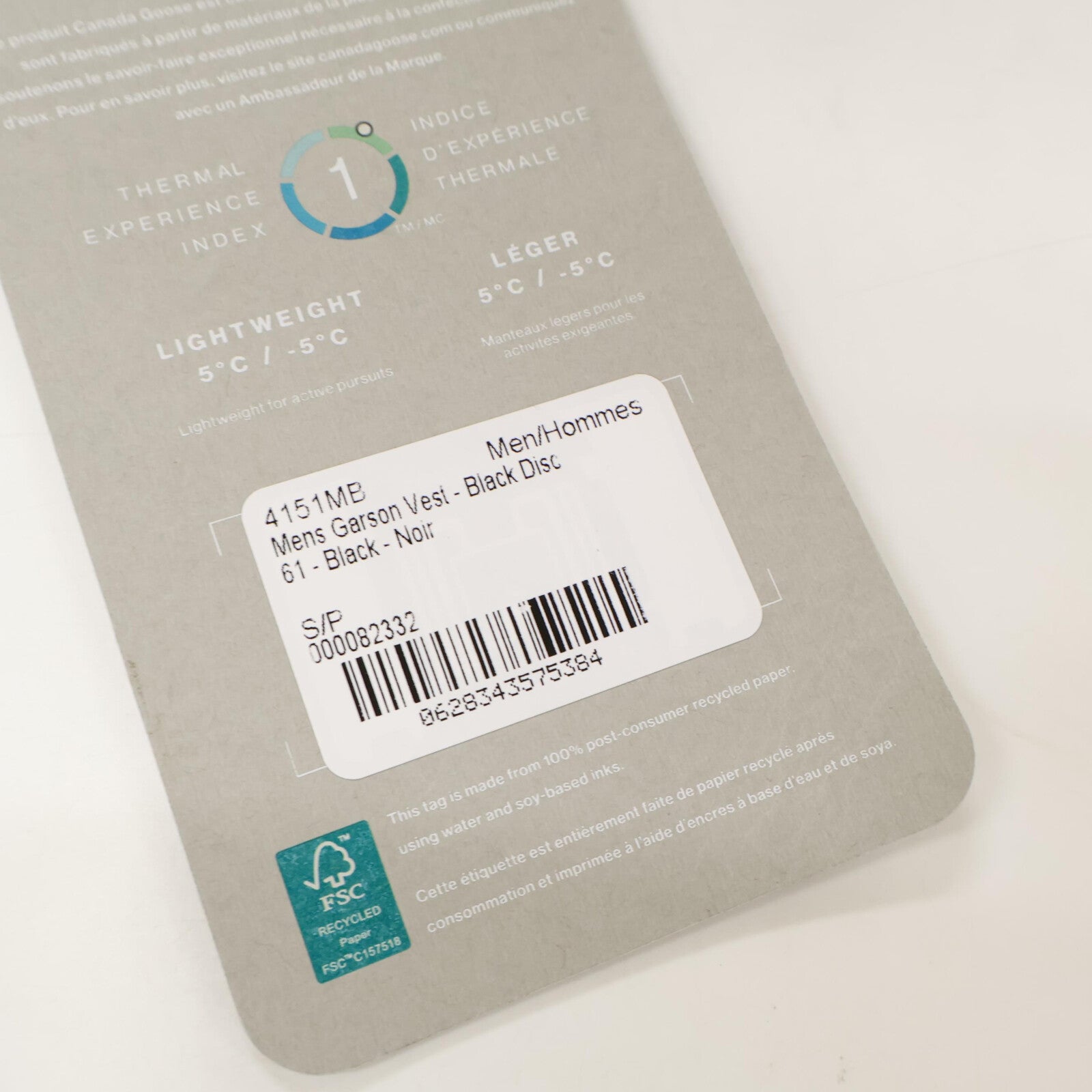 CANADA GOOSE 加拿大鹅 【全新/国内正规（株）加拿大鹅日本分公司】4151MB BLACK DISC Garson马甲 Black Label 羽绒马甲 S码