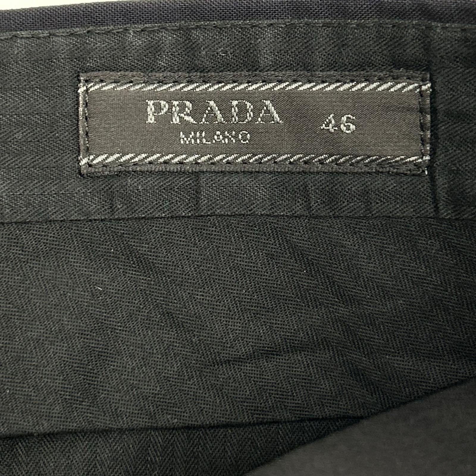 PRADA プラダ DNA429 ブラック ストレートパンツ ボトムス
