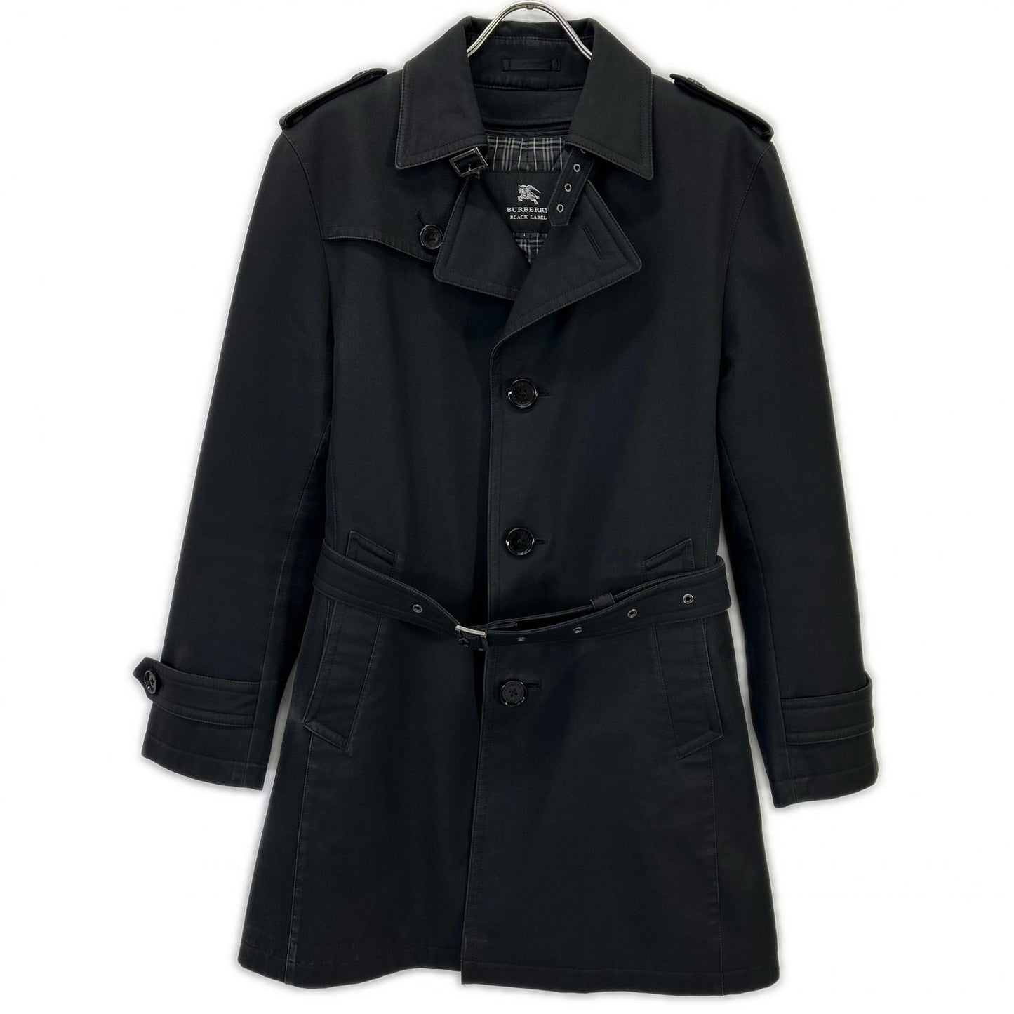 BURBERRY BLACK LABEL バーバリーブラックレーベル ﾌﾞﾗｯｸ BMA14-313-09 ｼｮｰﾄ丈ﾄﾚﾝﾁｺｰﾄ コート L
