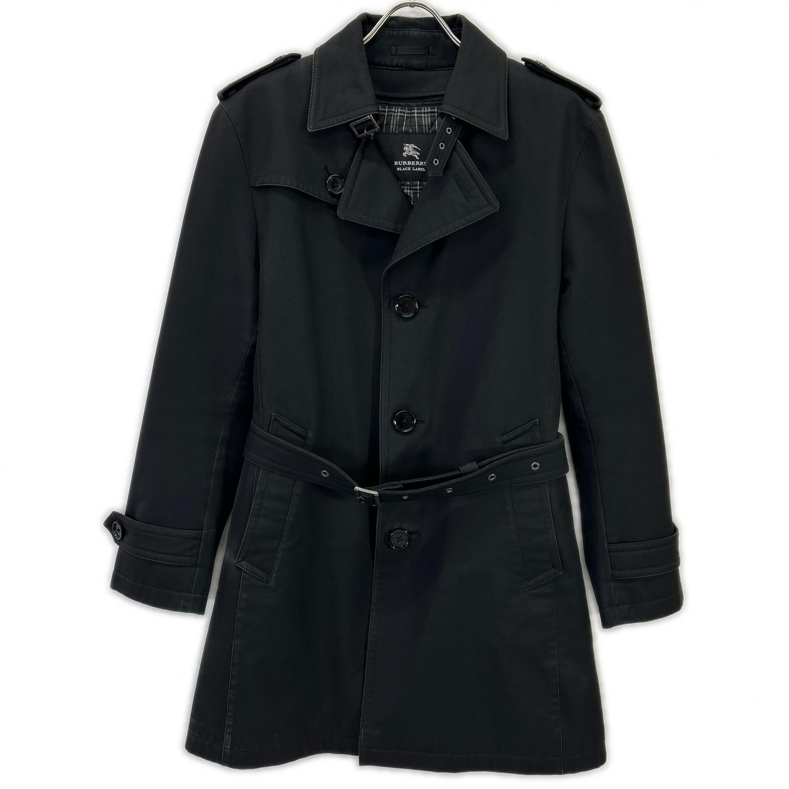 BURBERRY BLACK LABEL バーバリーブラックレーベル ﾌﾞﾗｯｸ BMA14-313-09 ｼｮｰﾄ丈ﾄﾚﾝﾁｺｰﾄ コート L