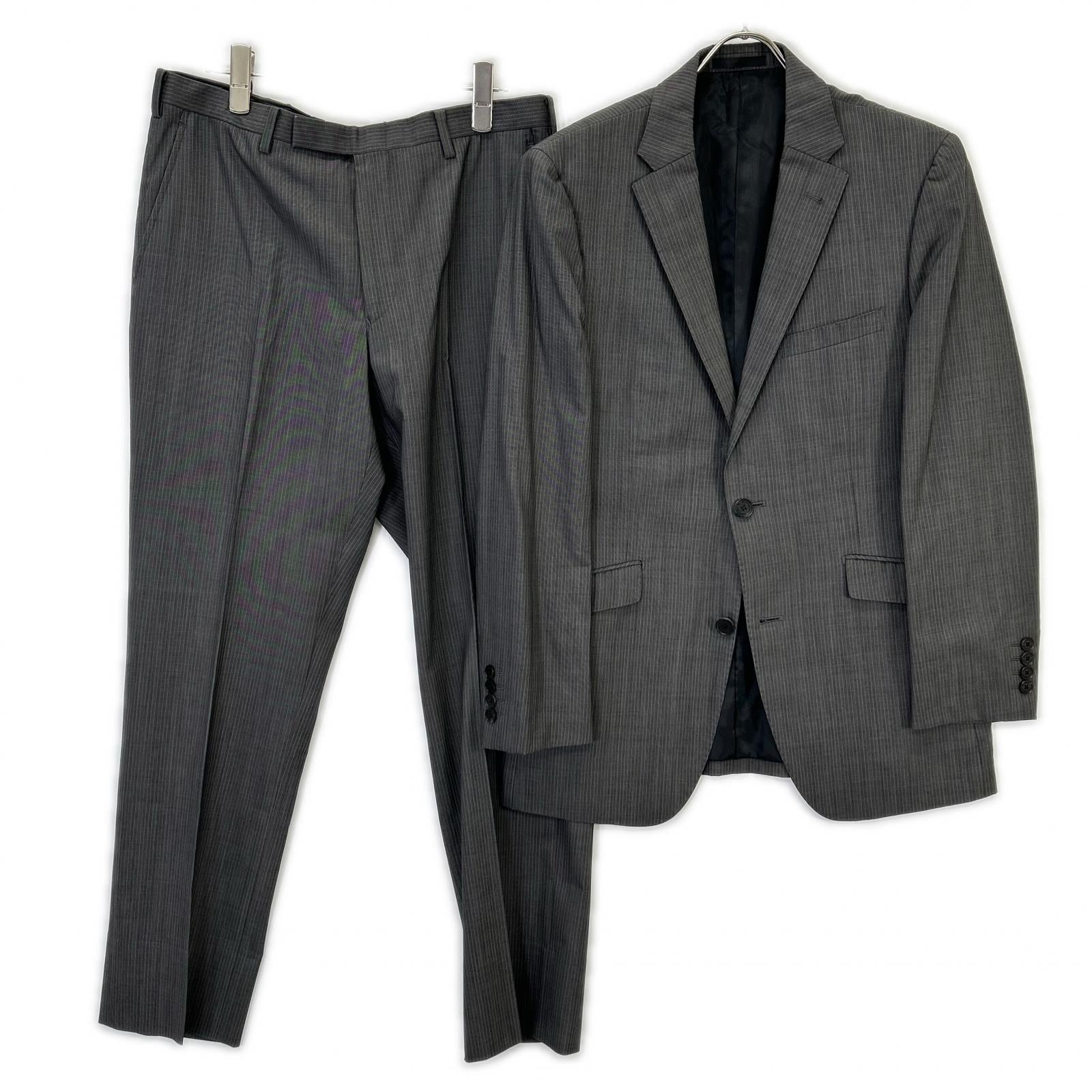 BURBERRY BLACK LABEL 博柏利黑标 炭灰色细条纹 D1H35-810-07 两件套 西服套装