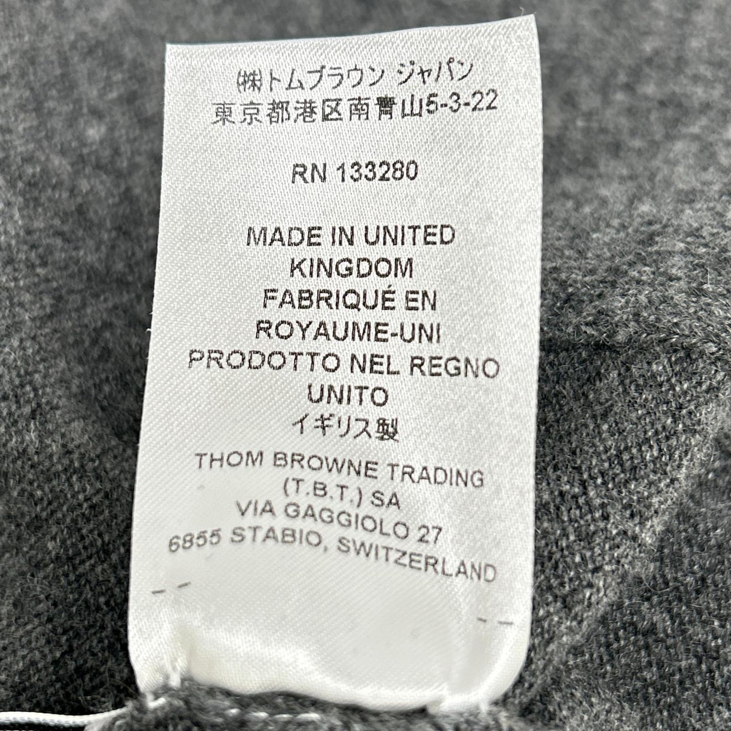 THOM BROWNE Thom Browne Gray MKC001A-00011-038 Cashmere Knit Cardigan Top