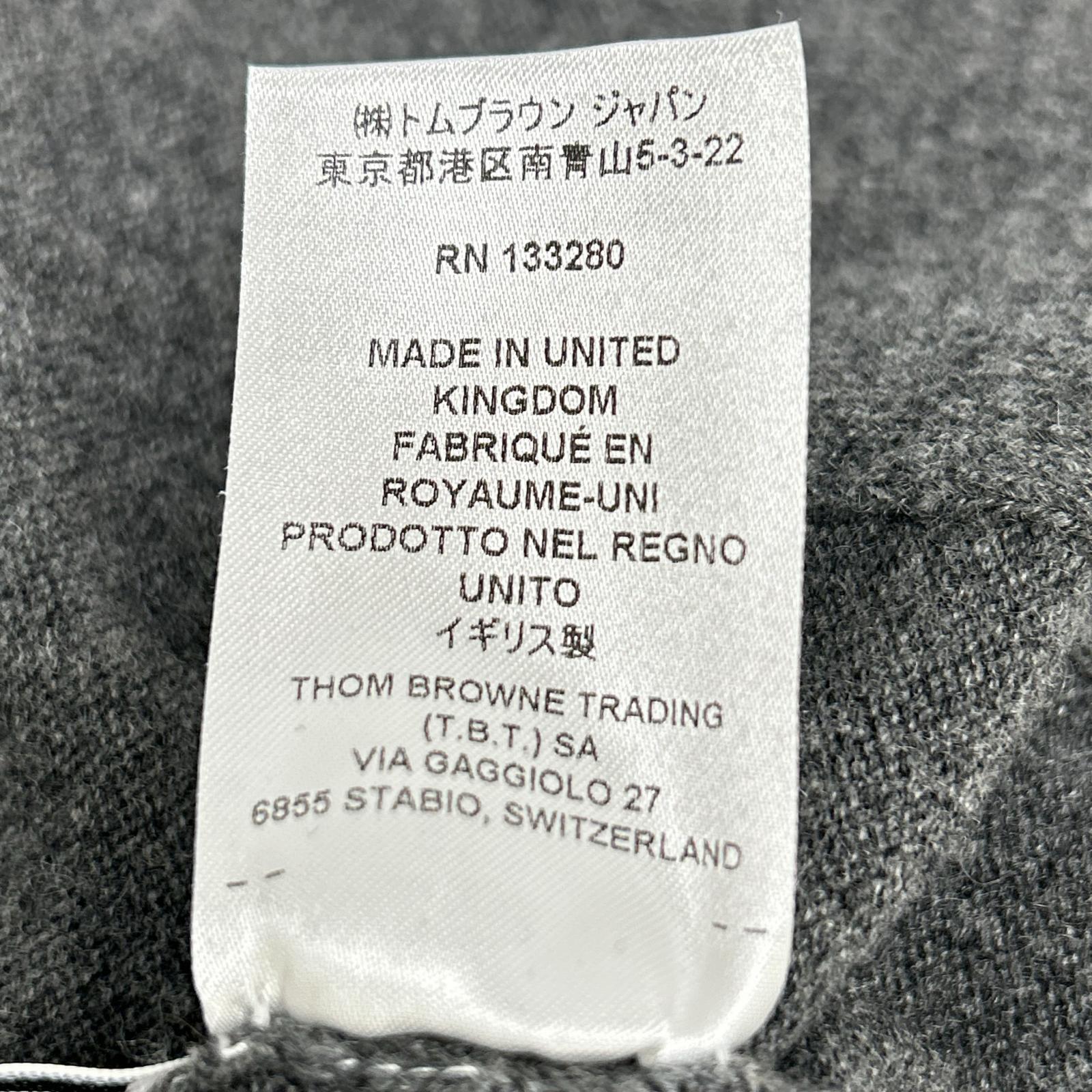 THOM BROWNE Thom Browne Gray MKC001A-00011-038 Cashmere Knit Cardigan Top
