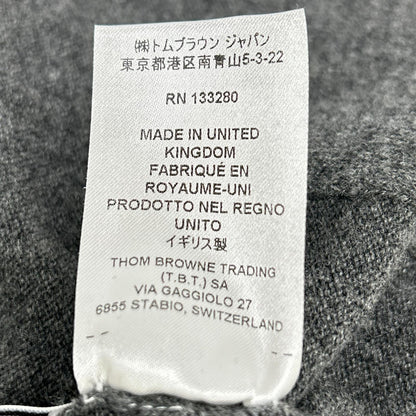 THOM BROWNE Thom Browne Gray MKC001A-00011-038 Cashmere Knit Cardigan Top