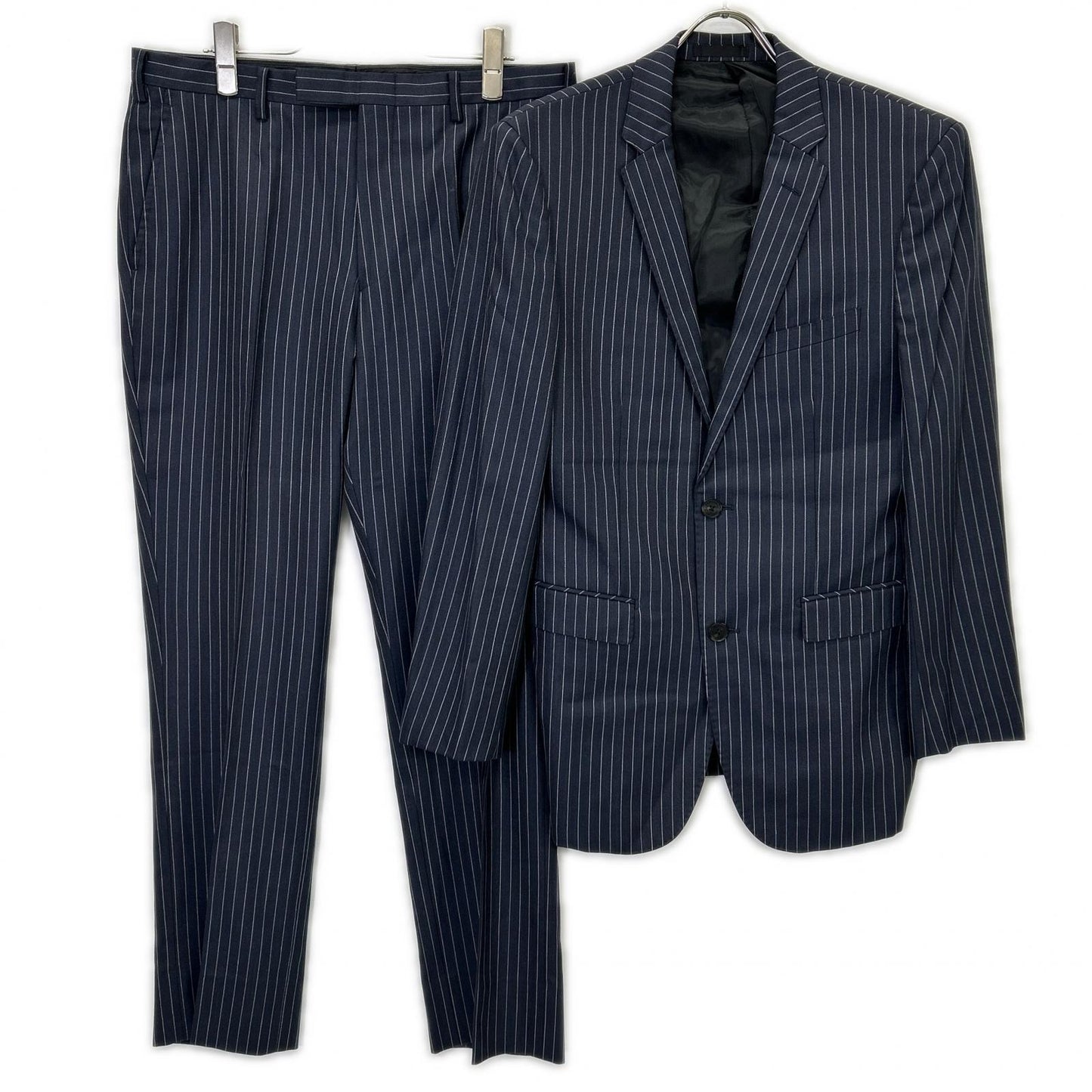 Burberry Black Label バーバリーブラックレーベル ネイビー ストライプ D1H22-607-08 2ピース スーツ スーツ セットアップ