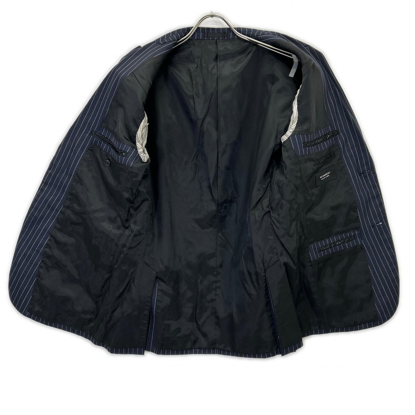 Burberry Black Label バーバリーブラックレーベル ネイビー ストライプ D1H22-607-08 2ピース スーツ スーツ セットアップ