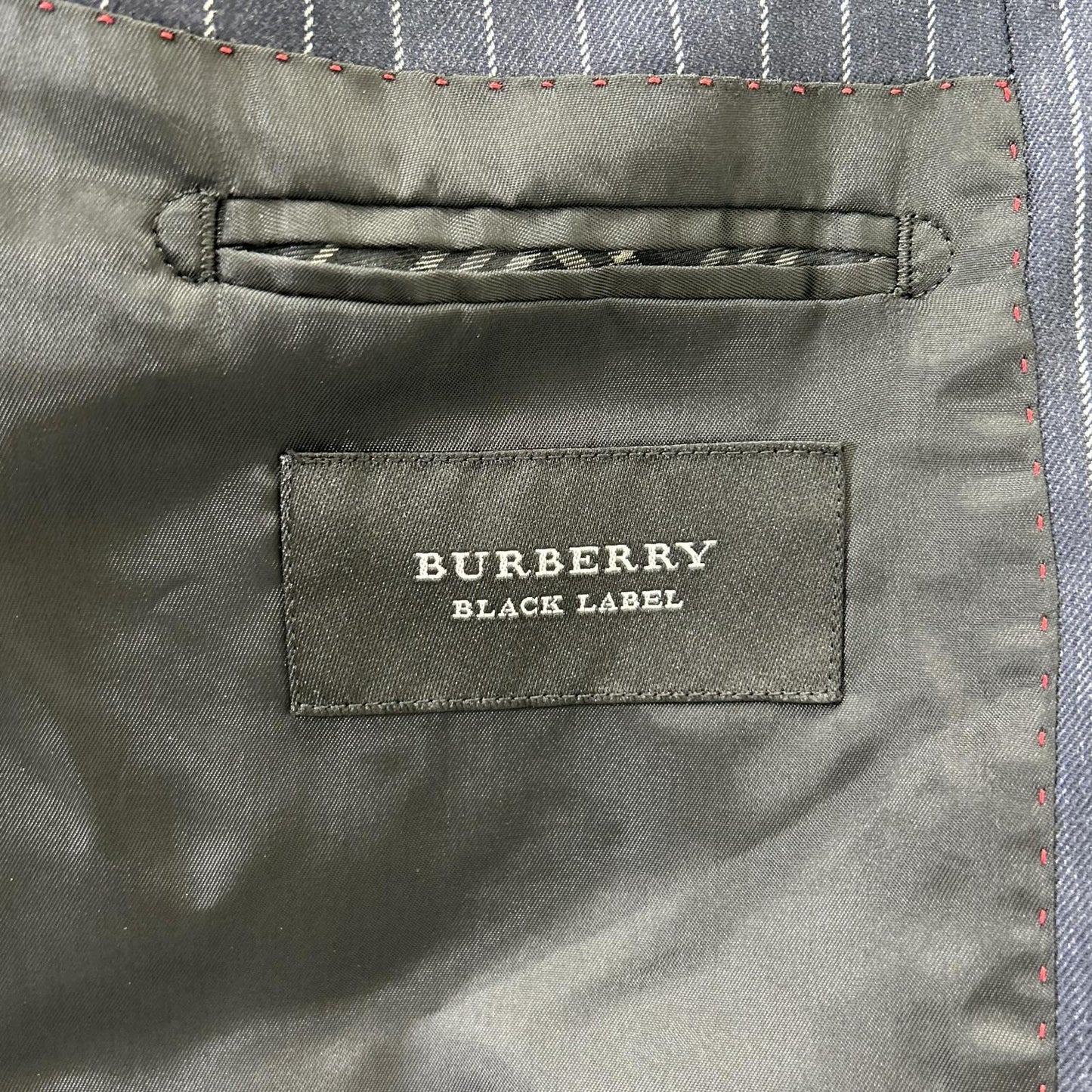 Burberry Black Label バーバリーブラックレーベル ネイビー ストライプ D1H22-607-08 2ピース スーツ スーツ セットアップ
