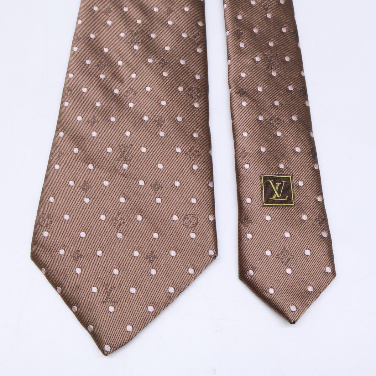路易威登（Louis Vuitton）圆点和Monogram图案真丝领带