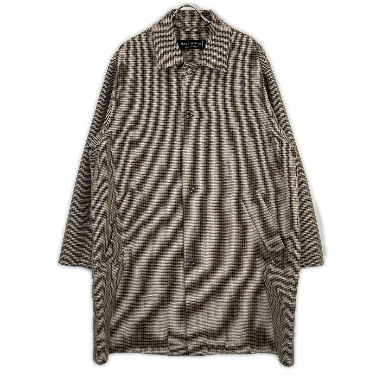 MACKINTOSH マッキントッシュ ﾌﾞﾗｳﾝ GM-1058 ﾊｳﾝﾄﾞﾄｩｰｽ GTS HALKIRK ｺｰﾄ コート 38