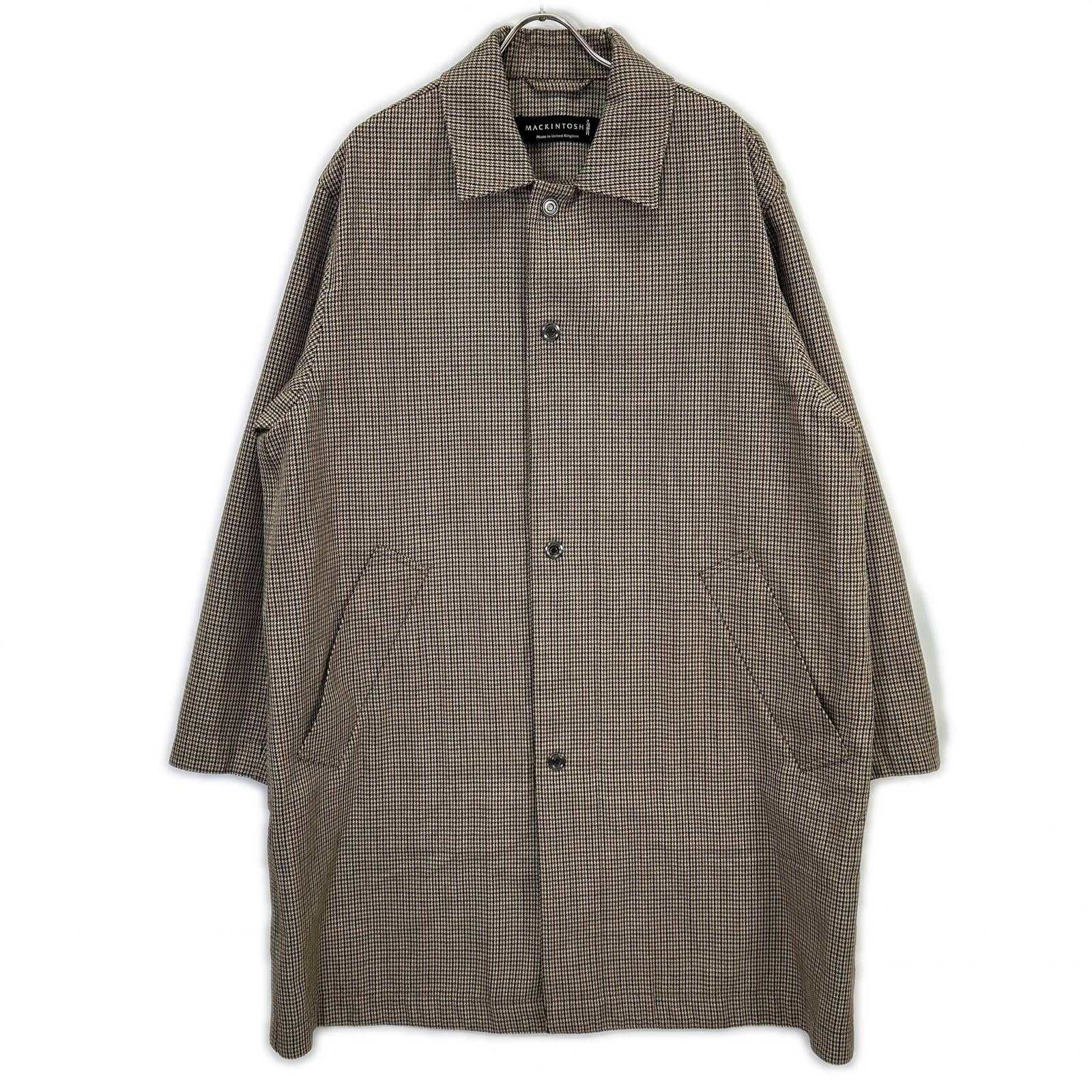 MACKINTOSH マッキントッシュ ﾌﾞﾗｳﾝ GM-1058 ﾊｳﾝﾄﾞﾄｩｰｽ GTS HALKIRK ｺｰﾄ コート 38