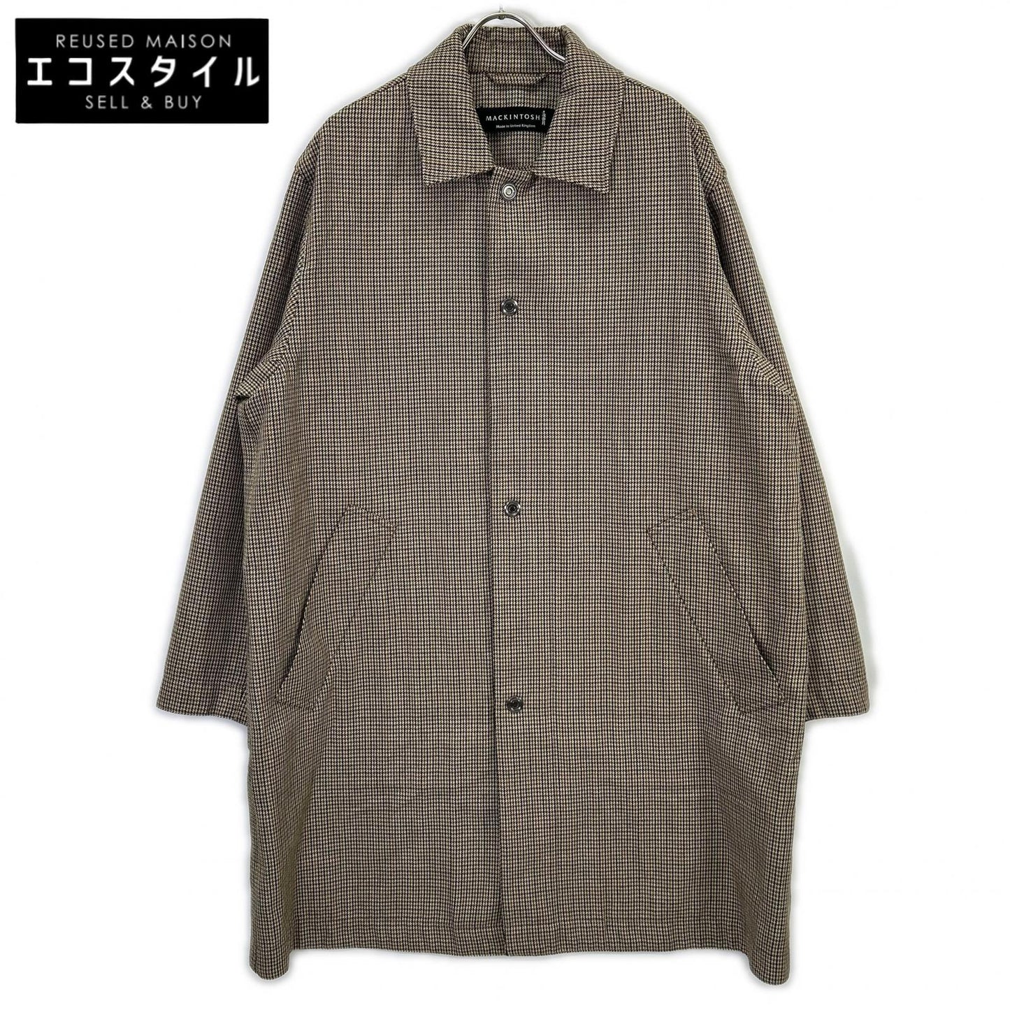 MACKINTOSH マッキントッシュ ﾌﾞﾗｳﾝ GM-1058 ﾊｳﾝﾄﾞﾄｩｰｽ GTS HALKIRK ｺｰﾄ コート 38