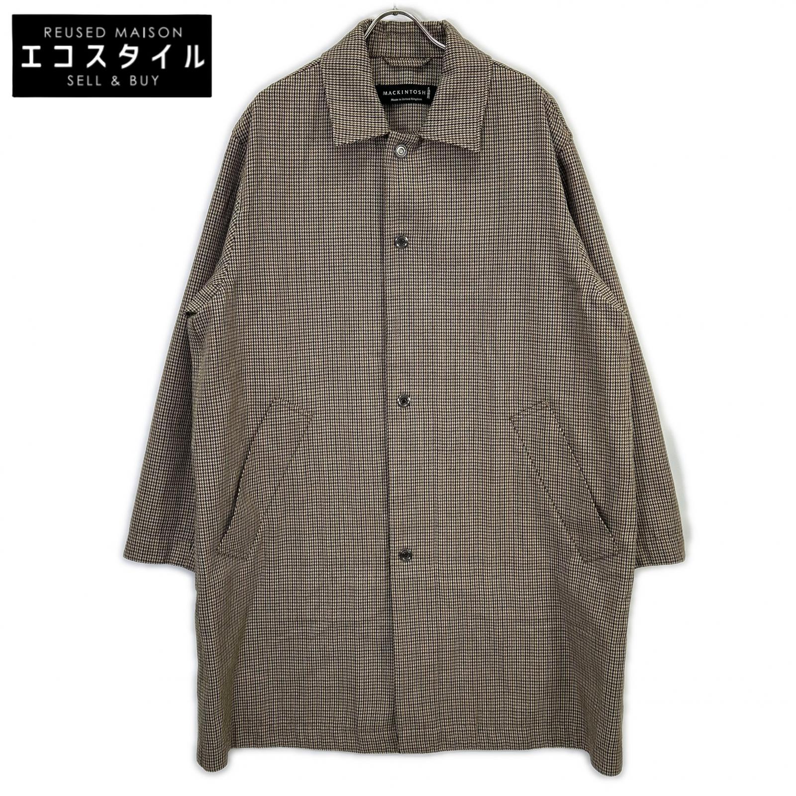 MACKINTOSH マッキントッシュ ﾌﾞﾗｳﾝ GM-1058 ﾊｳﾝﾄﾞﾄｩｰｽ GTS HALKIRK ｺｰﾄ コート 38