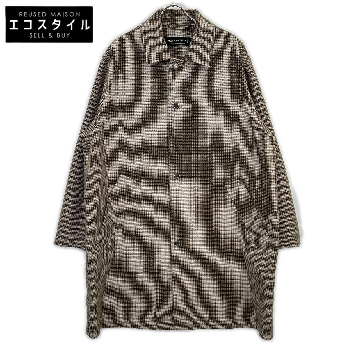 MACKINTOSH マッキントッシュ ブラウン GM-1058 ハウンドトゥース GTS HALKIRK コート コート