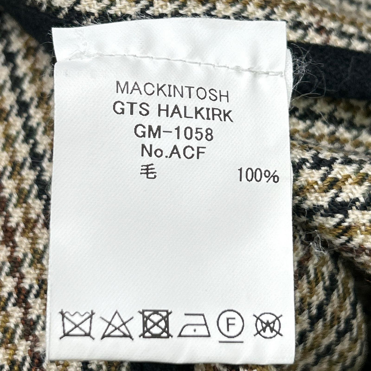 MACKINTOSH マッキントッシュ ブラウン GM-1058 ハウンドトゥース GTS HALKIRK コート コート