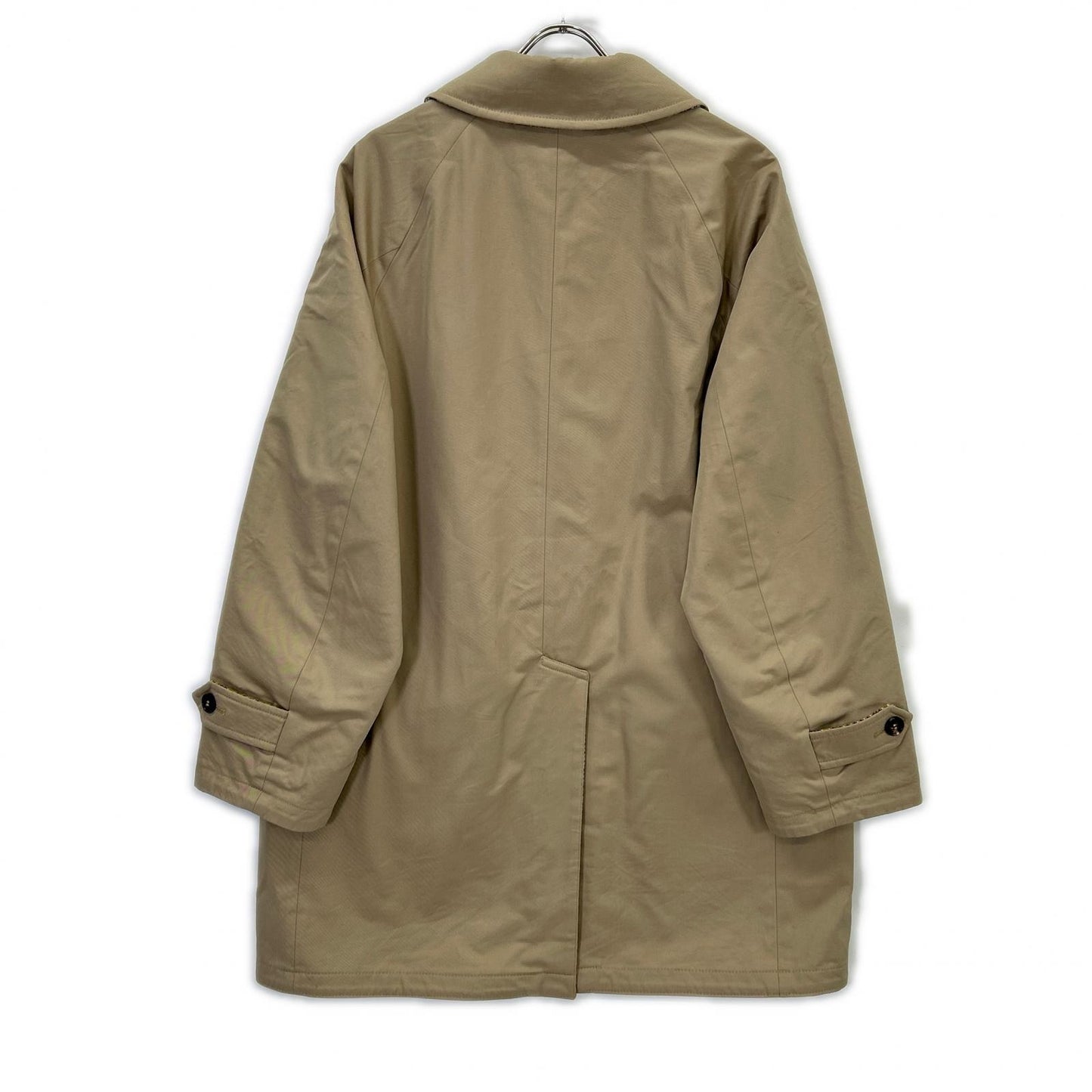 MACKINTOSH LONDON Beige/Green Houndstooth GM-1010R GTS CARLUKE Reversible Fly-Front Chesterfield Coat