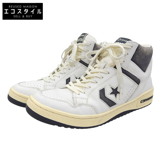 CONVERSE コンバース 美品 WEAPON VTG HI スニーカー シューズ メンズ ホワイト/ブラック 27cm 34201760 シューズ 27