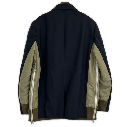 sacai サカイ 【新品同様/24年製】24-03266M Suiting × Nylon Twill Jacket MA-1ドッキングジャケット ジャケット 3
