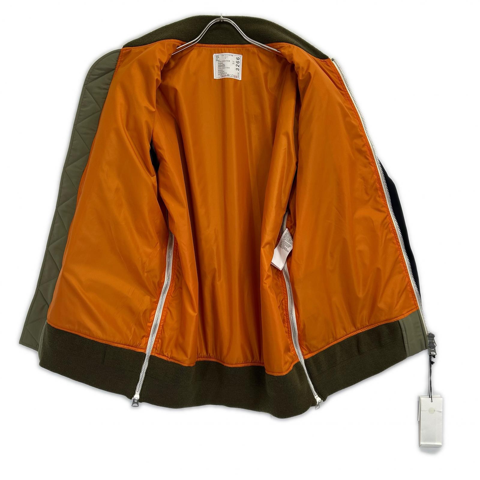 sacai サカイ 【新品同様/24年製】24-03266M Suiting × Nylon Twill Jacket MA-1ドッキングジャケット ジャケット 3