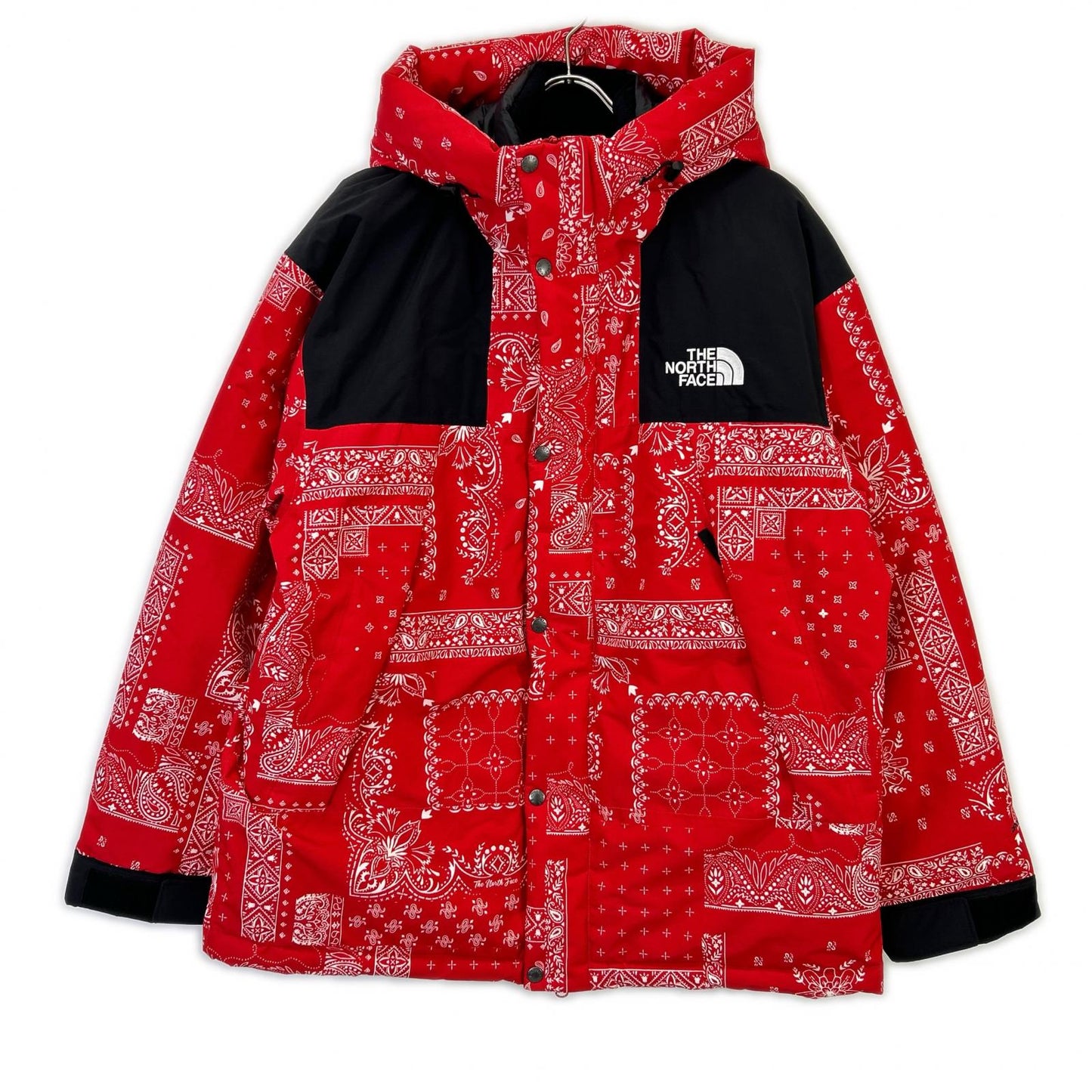 THE NORTH FACE ノースフェイス レッド バンダナ柄 NJ2DN63B ノベルティアルティメットダウンジャケット ジャケット