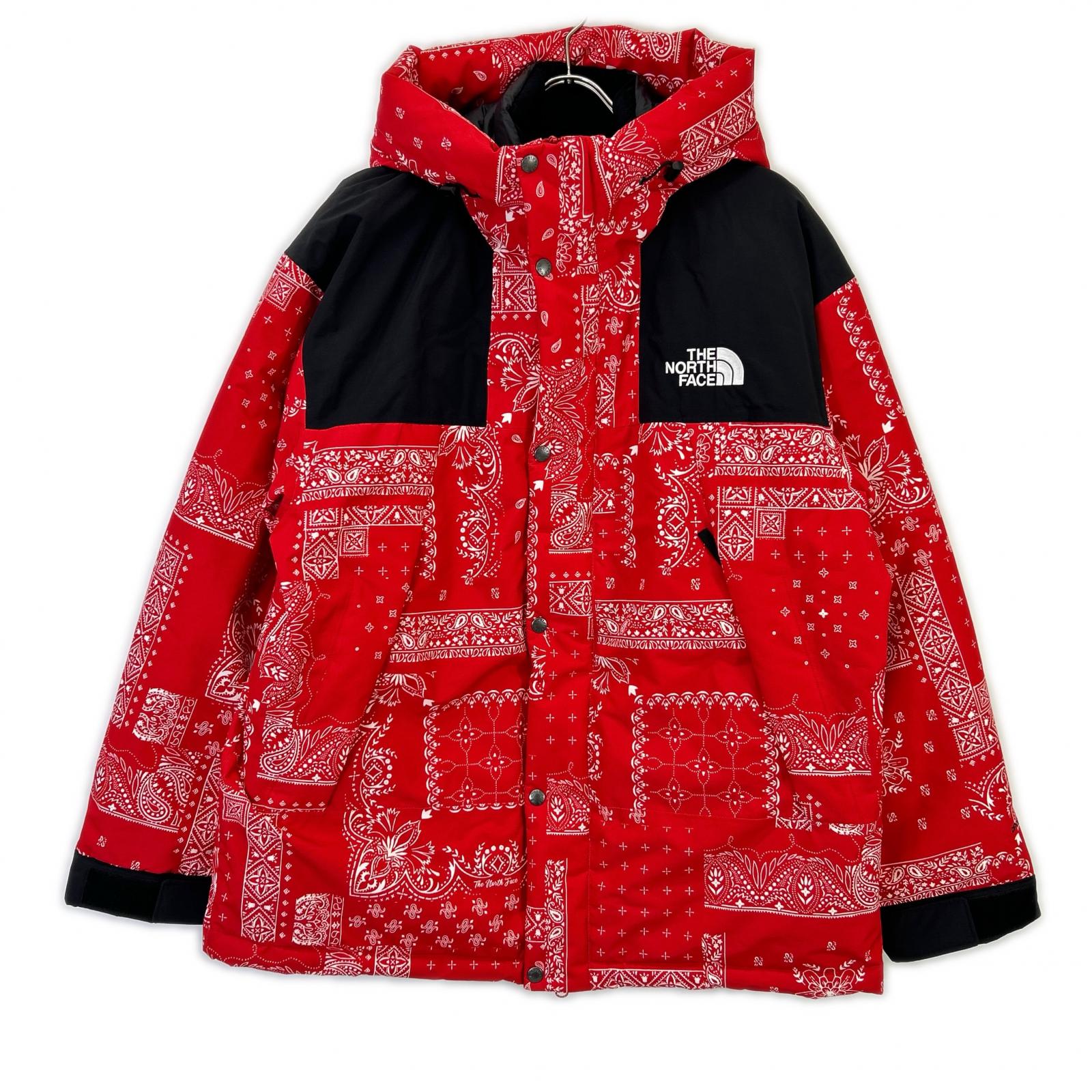 THE NORTH FACE ノースフェイス レッド バンダナ柄 NJ2DN63B ノベルティアルティメットダウンジャケット ジャケット